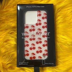 Wildflowers iPhone 15 Pro Max Case - Cherry Design